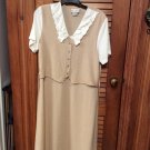 Women's Jullian Size 14 Faux Jacket Dress with White Appliqued Collar