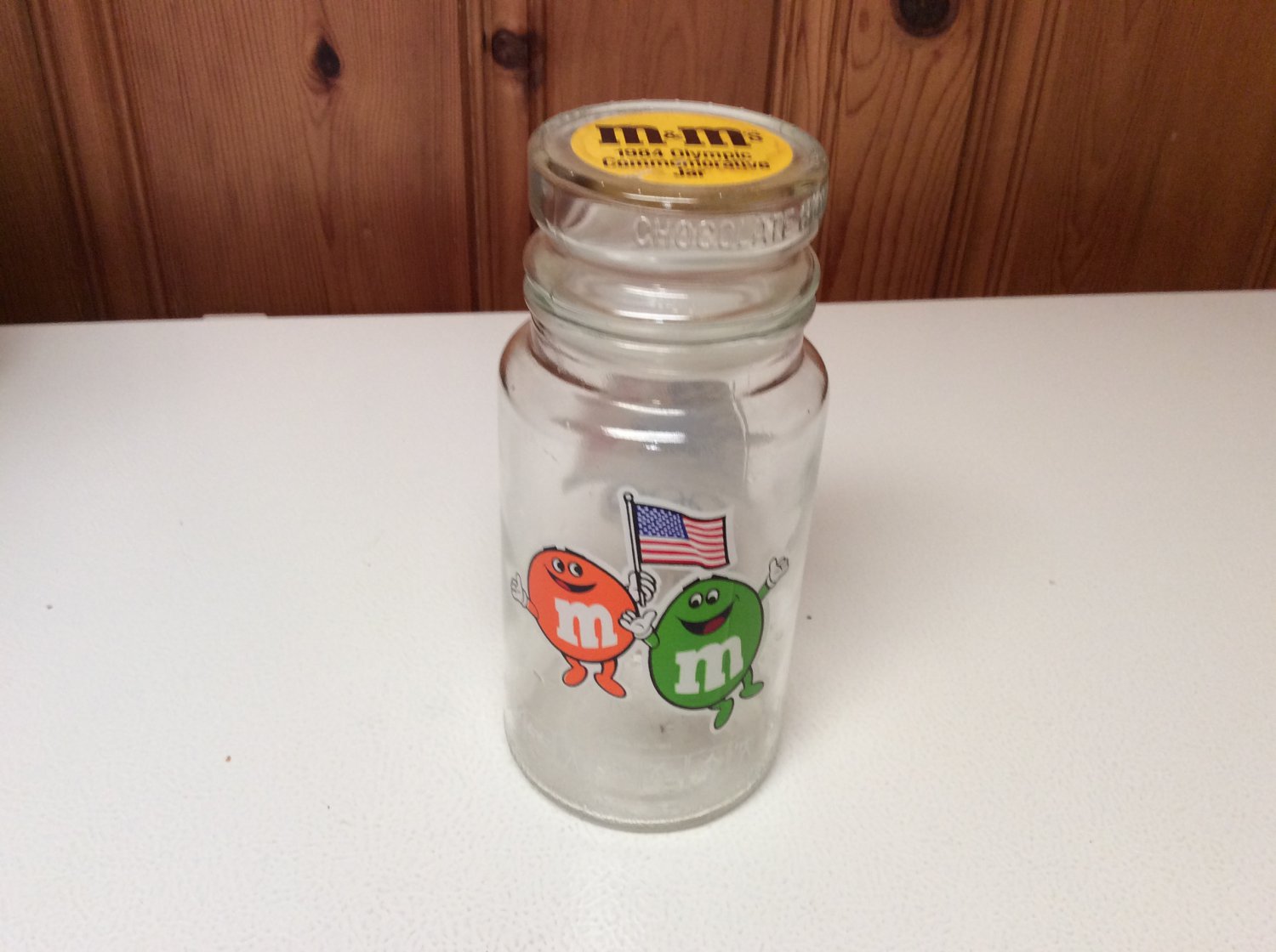 VINTAGE M&M's Commemorative Collectible Glass Jar w/Lid 1984 from L.A