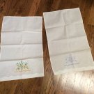 2 Pillow Case Sets 2 Place Mats Embroidery Started but Unfinished 2 Pillow Case Sets 2 Place Mats Embroidery Started but Unfinished