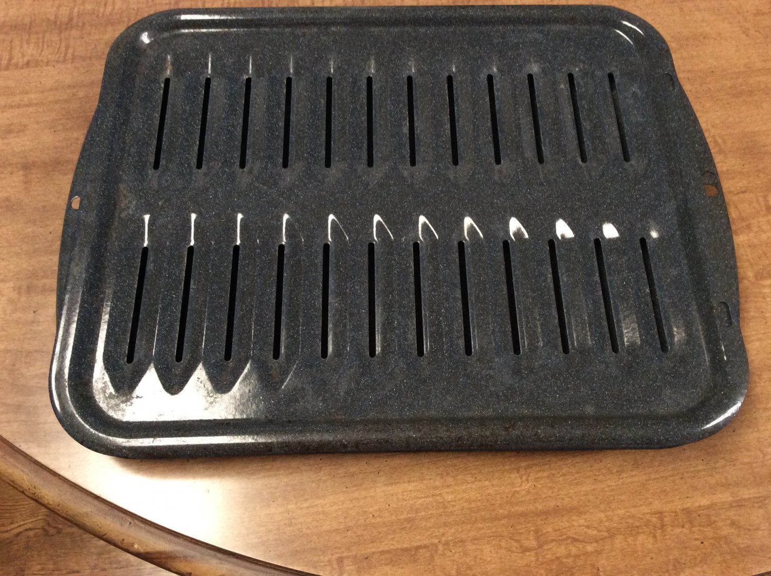 Gray Speckled Enamel REPLACEMENT Oven Broiler Pan Set 16 1/2" x 131/2"