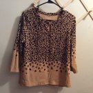 Talbots 3/4 Sleeve Cheeta Print Top Size Mp & S (Pick a Size)