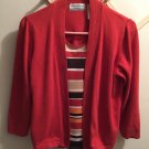 Alfred Dunner Rust Sweater w/Stripe Blouse 2 in 1 PXL