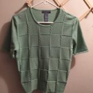 Koret Mint Green Short Sleeve Pullover Sweater Top - Medium