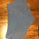 DUSTY BLUE CROCHET BABY SENIOR LAP AFGHAN THROW BLANKET