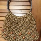 VTG 1970s Boho Retro MOD HIPPY JUTE MACRAME beads SHOPPER BAG PURSE Lucite handle EUC VTG 1970s Boho Retro MOD HIPPY JUTE MACRAME beads SHOPPER BAG PURSE Lucite handle EUC