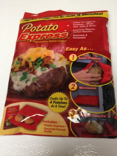Potato Express Microwave Baked Potato Cooker Bag Washable Easy to use