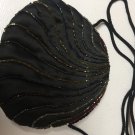 Vintage Delill Purse Black Beaded Evening Bag Handbag Shoulder