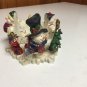 Christmas Snowmen Candle Ring W/Glass Jar Candle Holder
