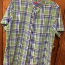 Men's Izod Short Sleeve Button Front Shirt Large