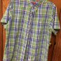 Men's Izod Short Sleeve Button Front Shirt Large