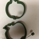 2 Apple Shaped Silicone Pancake Egg Molds