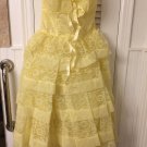 Vintage 1950s prom dress in Yellow sz S - M. 50s strapless bridesmaid dress.