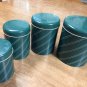 Mid Century Green and White Studio Nova Canister Set