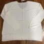 L/S V-Neck Pullover White Sweater XXL NWT
