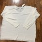 L/S V-Neck Pullover White Sweater XXL NWT