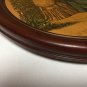 Vintage La Mode Illustree Victorian Women Print in Wooden Oval Frame