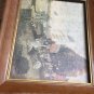 Vintage Hand Painted?? 8x10 picture of Victorian Lake Picnic Outing