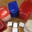 26 Plastic Containers w/Lids Multi Sizes