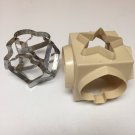 Set of 2 Vintage Ekco Cubed 6 sided Cookie Cutter Plastic & Metal