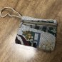 Canvas Christmas Santa Tote Shopping Bag Purse w/Coin Purse