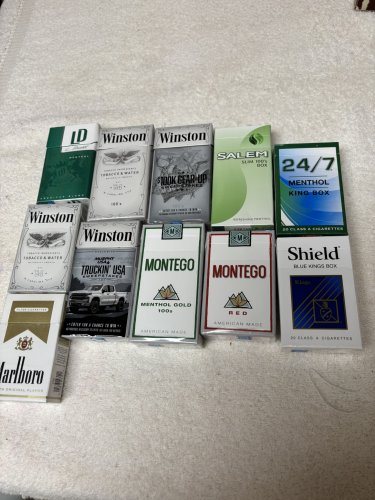 Collector Pack of 11  Empty Cigarette Packs (No Cigarettes)