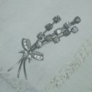 Vintage Crystal Flower & Bow Brooch