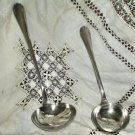 Antique Large Pair of Silver Plate Ladles- Very Downton Abbey Style