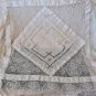 Antique Tablecloth crocheted 5 inch border with pulled thread
