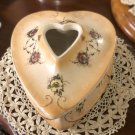 Heart Vanity Trinket Box - Antique Crown Devon