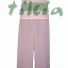 YANSI FUGEL Pink Green Striped Top Pants 2pc Outfit M 6