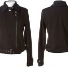 Blk ROMEO & JULIET COUTURE Motorcycle Sweater Jacket M