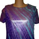 VIVIENNE TAM Blue Purple Zipper Outfit Top 2 Skirt 3 M