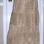 NEW NWT Margaret Godfrey Tan Suede Cutout Long Skirt 12
