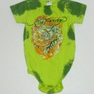Don Ed Hardy Full Tiger Tie Dye Green Oneside 6 12 mos