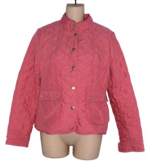 Ann Taylor Loft Salmon Pink Quilted Jacket Coat 2 XS S