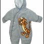New NWT Grey Shouting Tigger Snowsuit Bunting 3 6 Mos