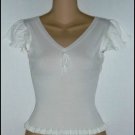 D&G DOLCE & GABBANA White Flutter  Shirt Blouse 44 6