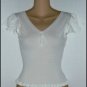 D&G DOLCE & GABBANA White Flutter  Shirt Blouse 44 6