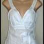 Tamara Catz White Embroidered Palm Tree Tank Top S 2 4