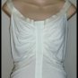 John Gallliano Winter White Wool Viscose Pleated Tank M