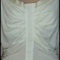 John Gallliano Winter White Wool Viscose Pleated Tank M