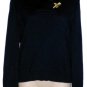 Lauren Ralph Lauren Navy Blue Gold Horn Sweater S 4
