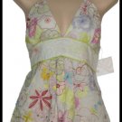 JLO Jennifer Lopez Floral Embroidered Halter Babydoll M