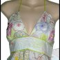 JLO Jennifer Lopez Floral Embroidered Halter Babydoll M
