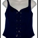 St. John Collection Santana Navy Corset Tank Top 4 2 S