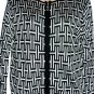 Halston Lifestyle Black & White Logo Cardigan Sweater M