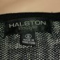 Halston Lifestyle Black & White Logo Cardigan Sweater M