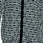 Halston Lifestyle Black & White Logo Cardigan Sweater M