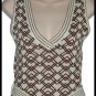 New NWT Tracy Reese Tan Diamond Ecrsa Cami Vest Top L