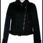 Blk ROMEO & JULIET COUTURE Motorcycle Sweater Jacket M
